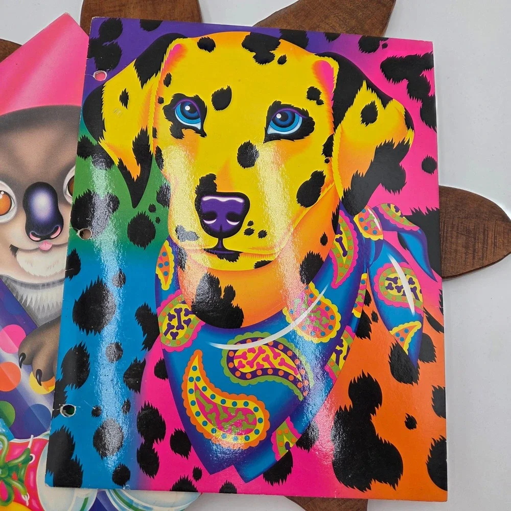 Vintage Lisa Frank Stuart Hall 2-Pocket Folders Dalmatian Koala Set of 2